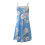 Γυναικείο νυχτικό babydoll Penkiiy από δαντέλα patchwork σε γαλάζιο χρώμα 7