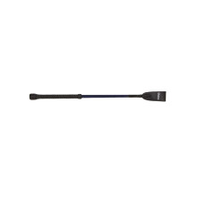 (16.5in, Navy) Shires Zig Zag Leather Horse Riding Whip