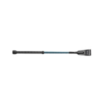 (16.5in, Bright Blue/Black) Shires Zig Zag Leather Horse Riding Whip