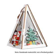 Houten kerstbouwblokkenset met feestelijk thema, 50 stuks