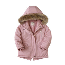 Wintermantel für Kleinkinder, Mädchen, Oberbekleidung, Jacken, dicke Jacken, Fleecejacken mit Kapuze, Reißverschlussjacke, rosa