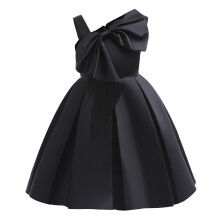 Vestidos de princesa para niñas pequeñas, vestidos de fiesta, vestido de noche de un solo hombro de color liso, vestido sin mangas para niñas,