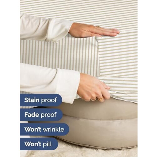 Lençol de baixo extra profundo para cama de solteiro extra longa (Twin XL) – Compatível com colchões de 45 a 60 cm (18 a 24 polegadas), 2