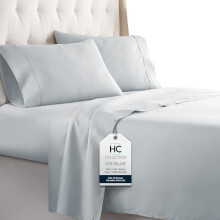 Ensemble de draps California King, 4 pièces (draps et taies d'oreiller) en microfibre – Lavable en machine, doux, respirant, poches profondes,