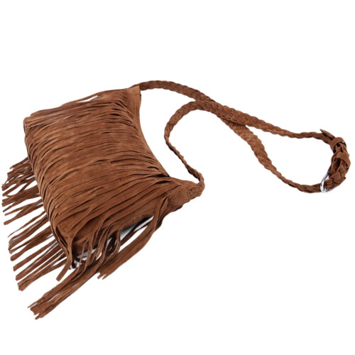 1 τεμάχιο ανοιχτό καφέ τσαντάκι χιαστί boho με κρόσσια για γυναίκες, μοντέρνα 2