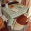 Green Polyester Square Tablecloth with Tassels 90x90cm 4