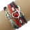 Conjunto de pulseira, brincos e colar com pingente de coração infinito e pérolas para mulheres; joias com strass; compatível com o relógio 1