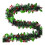 Groene glitterkerstslinger met bladeren en rode bessen 2