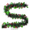 Groene glitterkerstslinger met bladeren en rode bessen 3
