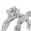 2 st dameringar i 925 sterlingsilver med strass 7