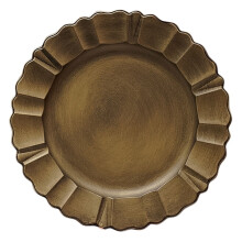 Bandeja cuadrada retro, marrón claro, 33 cm.