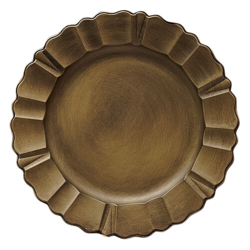 Bandeja cuadrada retro, marrón claro, 33 cm.