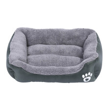 Washable Square Dog Bed with Anti-Slip Waterproof Bottom, Soft Plush Faux Fur – for Small, Medium & Large Dogs, Cats & Puppies