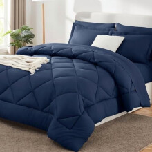 Set de pilotă bleumarin, 7 piese, alternativă moale la puf