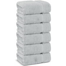 | Ręczniki tureckie premium, 100% bawełny, hotelowe i spa | Miękkie i chłonne (6 sztuk, srebrno-szare)