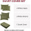 Duvet Cover Set Microfiber King Sage 5-Piece 6