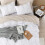 Housse de couette 3 pièces à plis pincés couleur avoine Queen 4