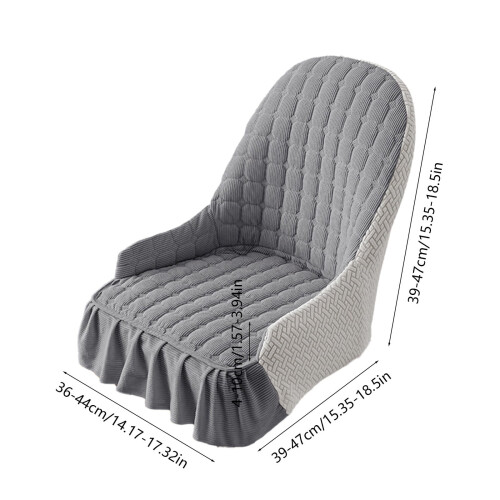 Housse extensible gris foncé pour fauteuil à oreilles – 1 pièce 2