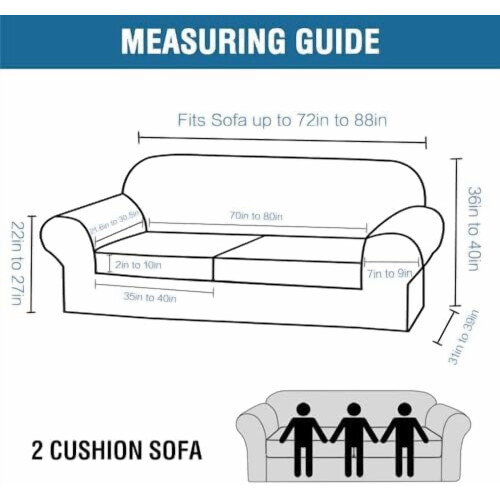Set huse extensibile pentru canapea, material jacquard, 3 piese 1