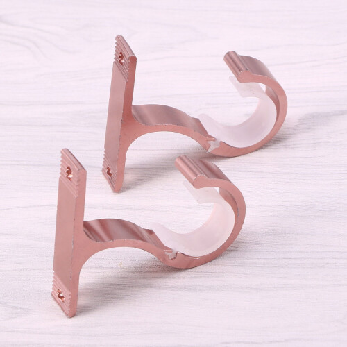 2 supports de tringle à rideaux en aluminium or rose 2