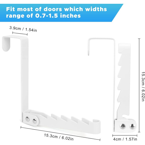 Crochets de porte pliables en métal, lot de 2 1