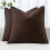 Fodere per cuscini Euro in lino e cotone 24x24 cm – Marrone scuro 1