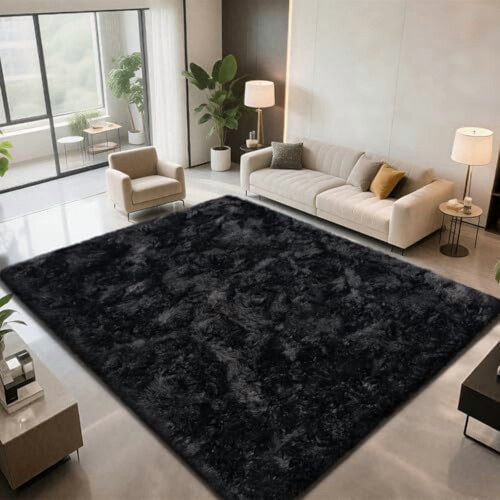 1,5x2,4 m ultrablødt Shag-tæppe