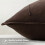 Fodere per cuscini Euro in lino e cotone 24x24 cm – Marrone scuro 3