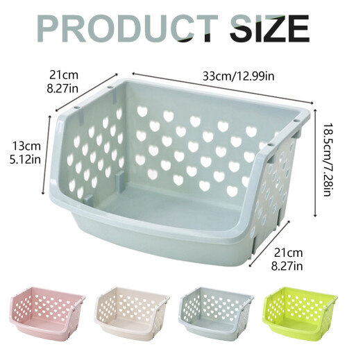 Stackable Pantry Baskets for Vegetables, Fruits, Potatoes & Onions – Kitchen Storage Plastic Bins 2
