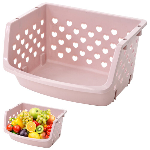 2025 Multi-Colored Stackable Storage Bins, Plastic Pantry Bins with Open Front, Compatible with Kitchen & Food Organization 2