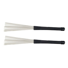 2Pcs Drum Brushes Snare Brush Jazzes Drum Brushes Professional Nylon Wire Brush Wire Drum Stick Brush Percussion Brushes