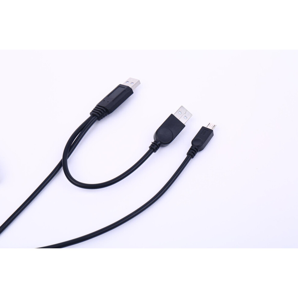Retractable Usb 2.0 Y-Splitter Cable Micro Usb Male 35 Cm 9097180069805