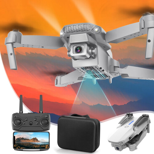 Drone pliable gris avec caméra FPV WiFi 1080p et altitude 1