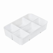 Boîte de rangement transparente en plastique à 4 compartiments avec séparateurs