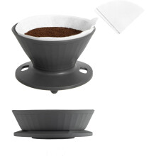 Filtre à café pliable en silicone, réutilisable et portable pour le camping, les voyages et la maison – Compatible avec les filtres à café