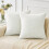 Lot de 2 housses de coussin en chenille, 45 x 45 cm, blanches 1