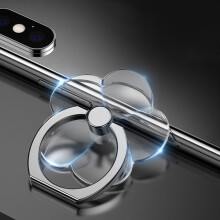 Transparent 360 roterande telefonringhållare med stöd, kompatibel med olika mobiltelefoner