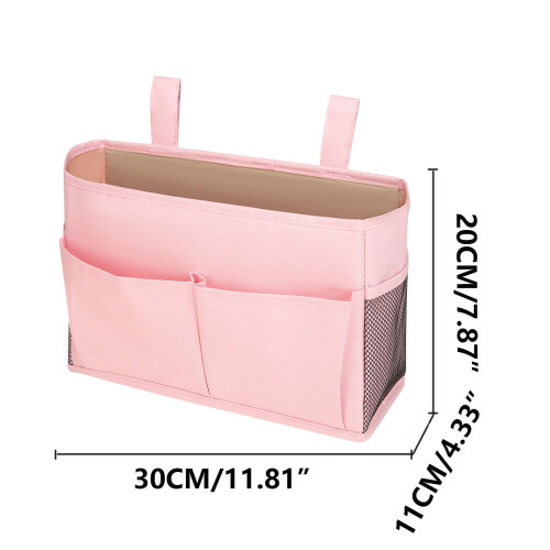 Large Hanging Bedside Storage Bag with Multiple Pockets – Compatible with Bunk Beds, Dorm & Phone/Books/Snacks 1