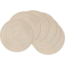 15 inch Round Braided Placemats Set of 6