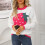 Hässlicher Weihnachtspullover für Damen – Weicher Strickpullover mit Erdbeermuster, Rundhalsausschnitt, gemütliches Freizeitoberteil, passend 4