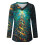 Damespullover met kerstprint, V-hals en lange mouwen 4