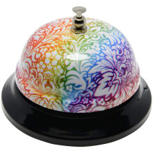 Campainha de mesa floral, 8,5 cm (3,35") para restaurante, hotel, escritório, cozinha, festas, idosos, professores e crianças – Compatível com