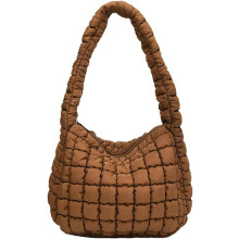 Dámska prešívaná taška Tote, ľahká taška cez rameno s výplňou, nafúknutá crossbody taška, bublinková taška Hobo