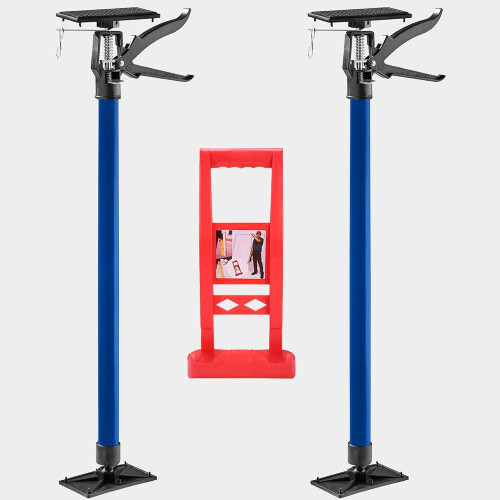 2 Plasterboard Props Telescopic Support Poles Set