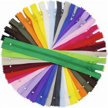 100 stk. 12" nylon lynlåse, 20 farver – Bulk-syningslynlåse til tasker, poser, pudebetræk og hobbyartikler (kompatibel med standard symaskiner)