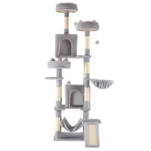 Cat Tree Tower Light Grey 75 inch Multi-Level