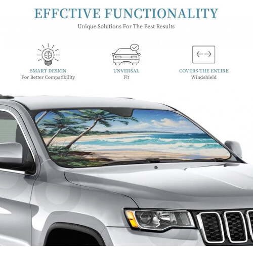 Σκίαστρο παρμπρίζ Butterfly Magic Flower για φορτηγό/SUV, 51x27,5", εσωτερικό προστατευτικό που 1