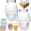 Skull Spice Jars Plastic 17.5oz 6pcs 8