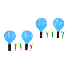 2 Sets Kids Badminton Racket Set Paddle Ball Outdoor Games Sports Toy Shuttlecocks Racket and Carry Bag Set for Children and Beginners