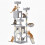 Cat Tree Tower Light Grey 75 inch Multi-Level 5
